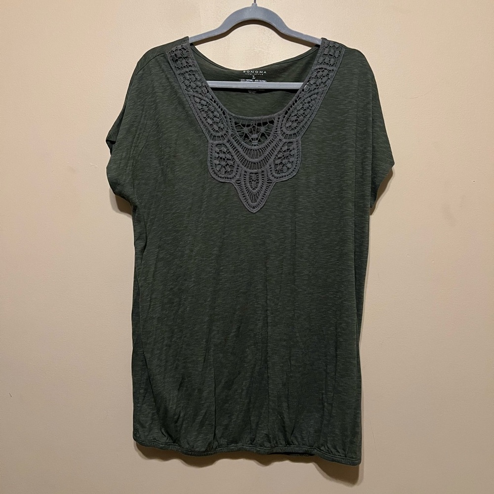 Sonoma Lace Trimmed Top